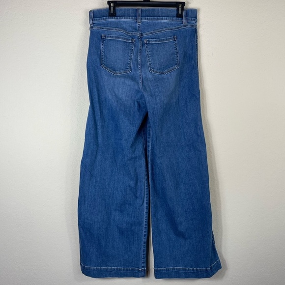 Spanx Wide Leg Front Seam Pull On Jeans Size XL - Picture 4 of 8